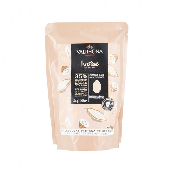 Sachet fèves ivoire 35% 250g - Valrhona