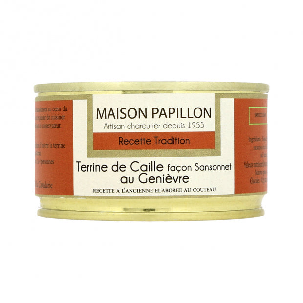 Terrine de caille façon sansonnet au Genièvre 130g