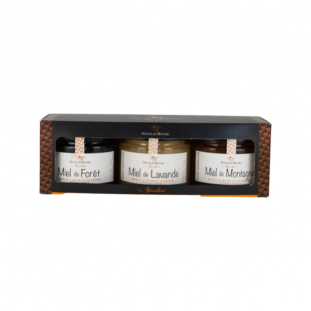 Coffret miel degustation 3 x 250 g - Nicolas Bourg