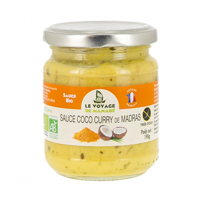 Sauce coco curry 190g Le voyage de mamabé