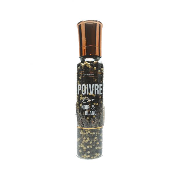 Moulin poivre blanc et noir 55 g- Savor & Sens