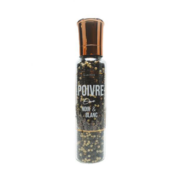 Duo de poivre noir et blanc 190g- Savor & Sens