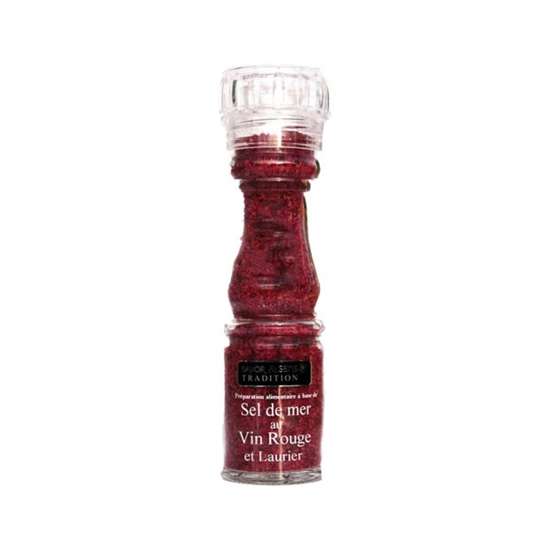 Moulin sel vin rouge et laurier 145 g- Savor & Sens