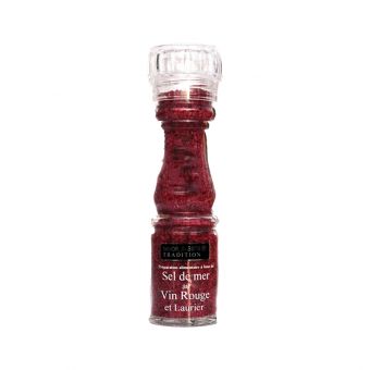 Moulin sel vin rouge et laurier 145 g- Savor & Sens