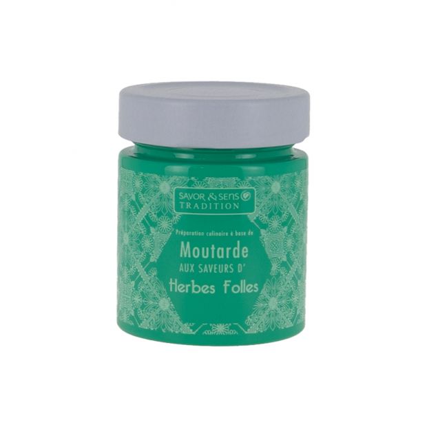 Moutarde aux saveurs d'herbes folles 130 g- Savor & Sens