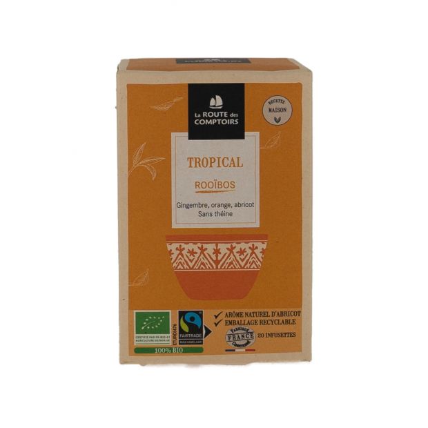 Rooibos tropical 20 infusettes 32g - La Route des Comptoirs