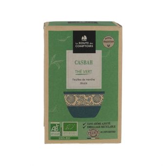 Thé vert casbah 20 infusettes 34g - La Route des Comptoirs