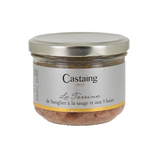 Terrine de sanglier à la sauge et aux 5 baies 180g - Castaing