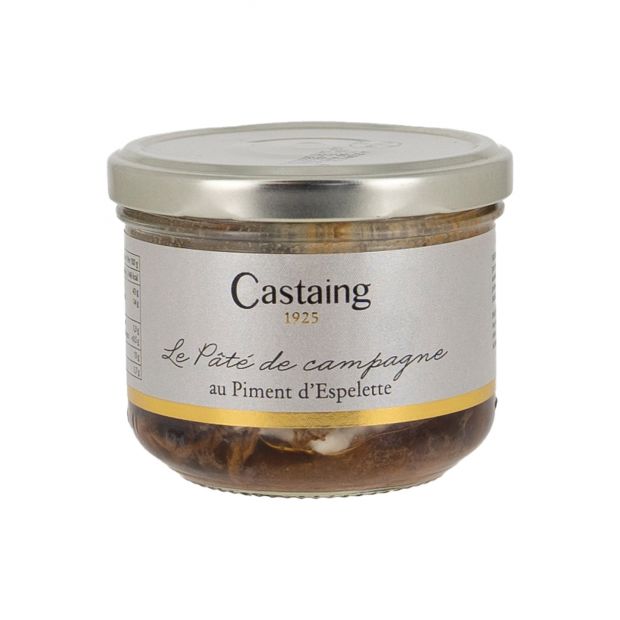 Pâté de campagne au piment d'espelette 180g - Castaing