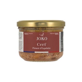 Terrine de cerf au piment d'espelette 180g - Joko Gastronomie