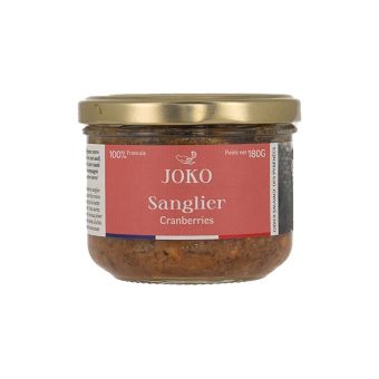 Terrine de sanglier aux cranberries 180g - Joko Gastronomie