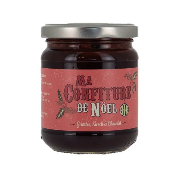 Confiture de Noël bio à la griotte kirsch et chocolat 220g - Muroise & compagnie