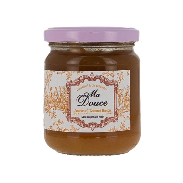 Confiture "Ma Douce" à l'ananas et au caramel breton 220g - Muroise & compagnie