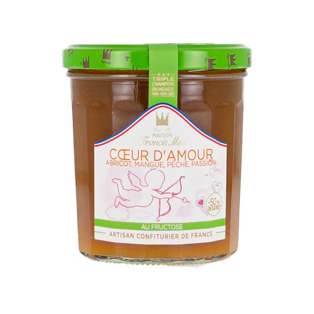 Confiture coeur d'amour au fructose 320g- Maison Francis Miot