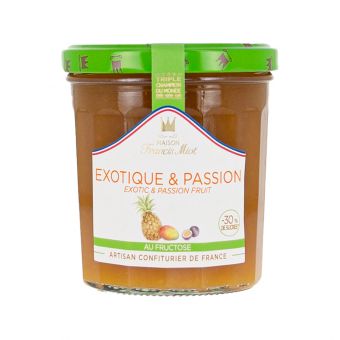 Confiture exotique et passion au fructose 320g- Maison Francis Miot