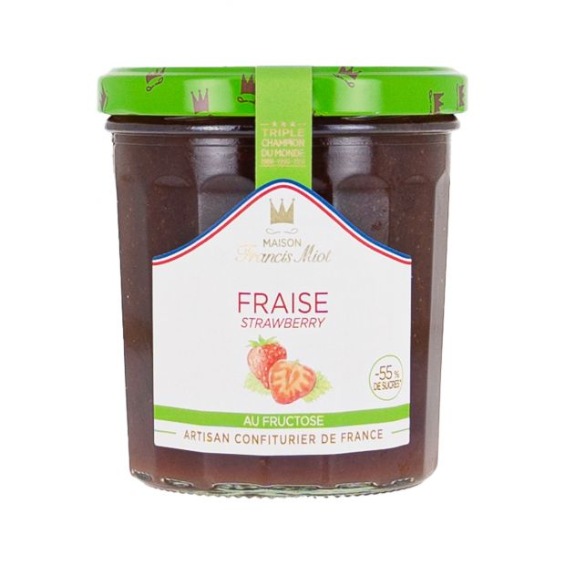 Confiture fraise au fructose 320g- Maison Francis Miot