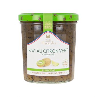 Confiture kiwi citron vert au fructose 320g- Maison Francis Miot