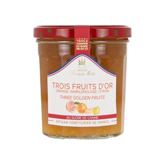 Confiture trois fruits d'or au sucre de canne 340g- Maison Francis Miot