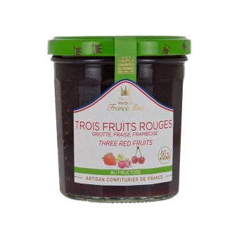 Confiture trois fruits rouges au fructose320g- Maison Francis Miot