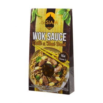 Sauce wok piment et basilic thai 100ml - Siam