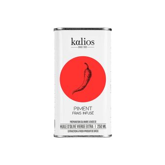 Huile d'olive infusée au Piment 250 ml - Kalios