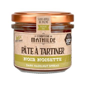 Pâte à tartiner Noir Noisettes 100g - Comptoir de Mathilde 