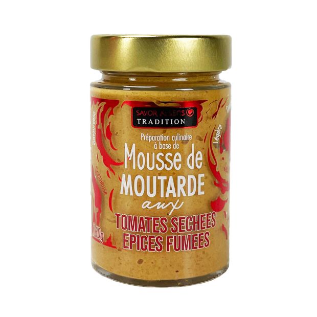 Mousse De Moutarde Aux Tomates Séchées et Epices Fumées 160g - Savor & Sens