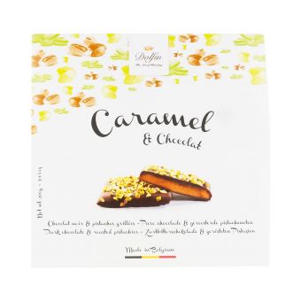 Caramel & Chocolat noir et Pistaches Grillées 200g - Dolfin