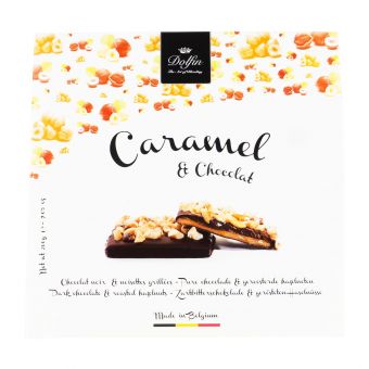 Caramel Chocolat Noir et Noisettes Grillées 200g - Dolfin