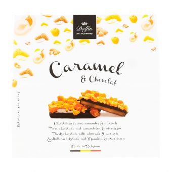 Caramel Chocolat Noir aux Amandes et Abricots 200g - Dolfin