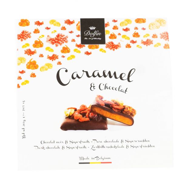 Caramel Chocolat Noir et Superfruits 200g - Dolfin