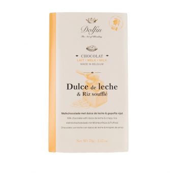 Tablette Chocolat au Lait 37% Dulce De Leche et Riz Soufflé 70g - Dolfin