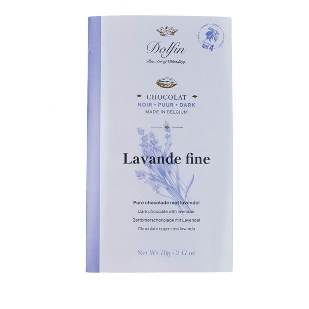 Tablette Chocolat Noir 60% Lavande Fine 70g - Dolfin