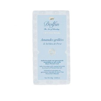 Tablette Chocolat au Lait 37% Amandes Grillées et Sel Bleu de Perse 30g - Dolfin