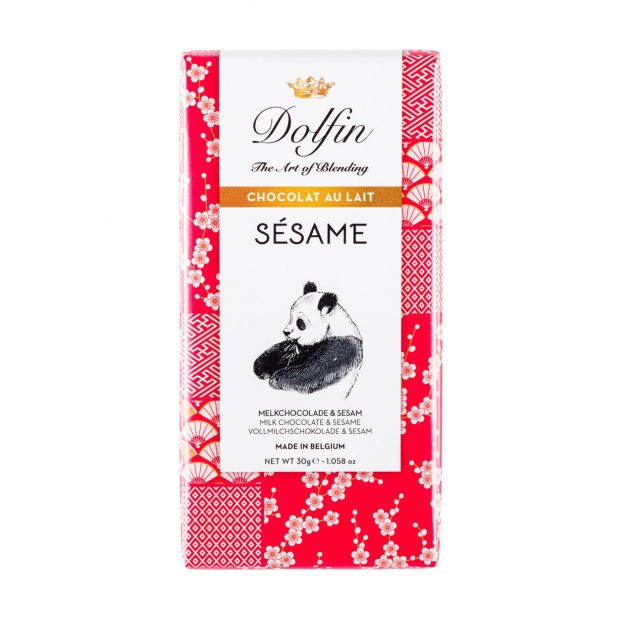 Tablette Chocolat au Lait 37% Sésame Grillé 30g - Dolfin