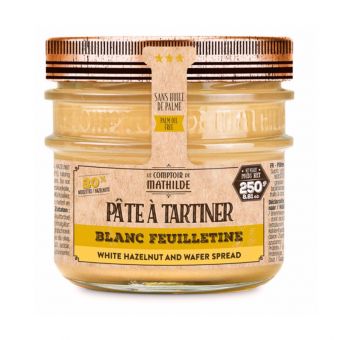 Pâte à tartiner blanc noisette feuilletine 250g - Comptoir de Mathilde
