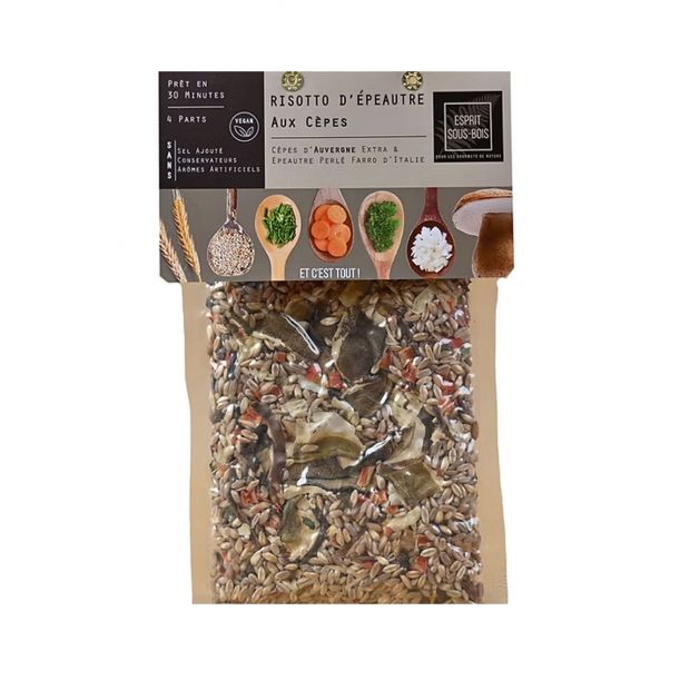 Risotto d'épeautre Farro aux cèpes 250 g - Esprit Sous-Bois