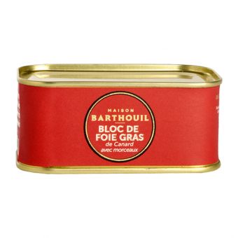 Bloc de foie gras de canard avec morceaux 130 g - Barthouil