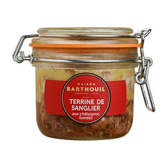 Terrine de Sanglier aux Chataignes Fumées Bocal 190 g - Barthouil
