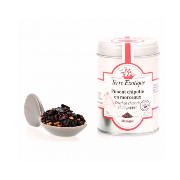 Piment chipotle en morceaux 70g - Terre Exotique