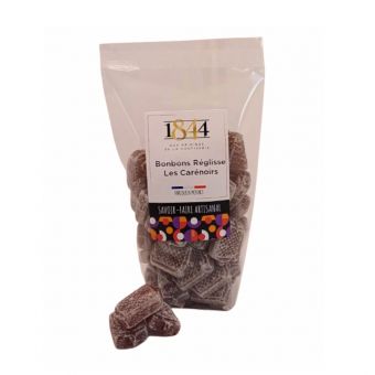 Sachet bonbons réglisse Les carénoirs 160g - Confiserie 1844