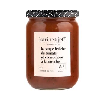 Soupe fraîche tomate concombre à la menthe 500ml - Karine & Jeff