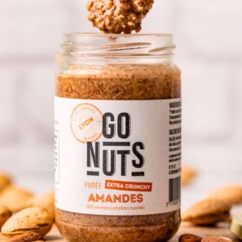 Purée d'amandes complètes extra crunchy bio 270g - Go Nuts