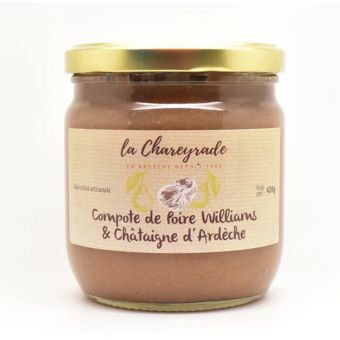 Compote de poire et châtaigne 420g - Chareyrade