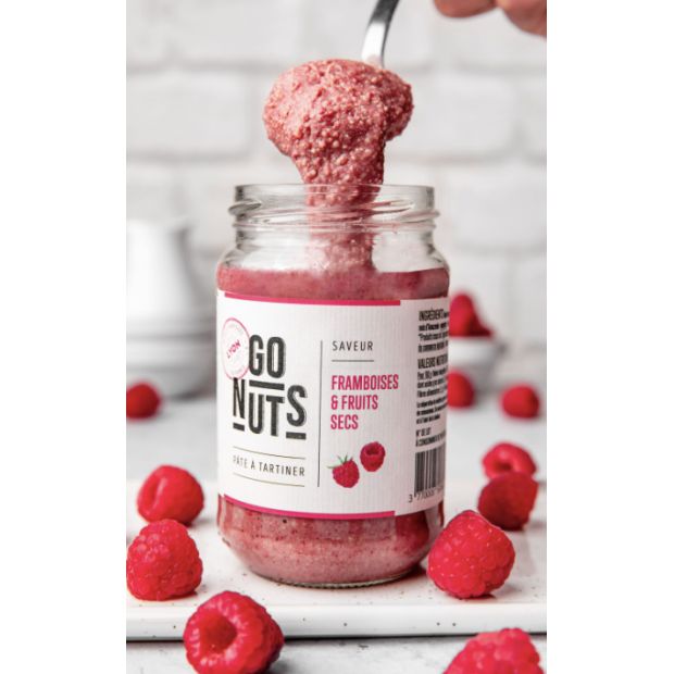 Pâte à tartiner framboise et fruits secs bio 270g - Go Nuts