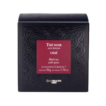Boite 25 sachets Thé Noir aux épices Chai 50 g - Dammann Frères