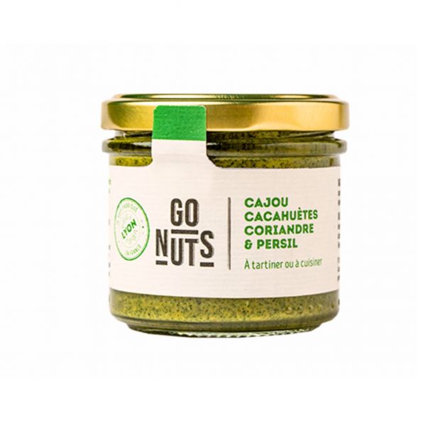 Tartinable cajou cacahuète coriandre persil 100g - Go Nuts