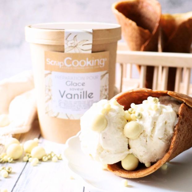 Préparation pour crème glacée vanille Madagascar 145g - Scrapcooking