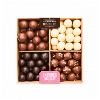 Coffret enrobés chocolat assortiment de perles 200g - Le Comptoir de Mathilde