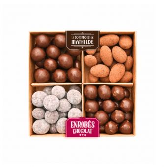 Coffret enrobés chocolat assortiment de perles et fruits secs 200g - Le Comptoir de Mathilde